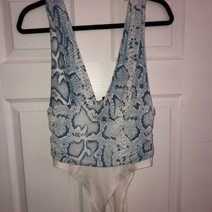 Snakeskin body suit